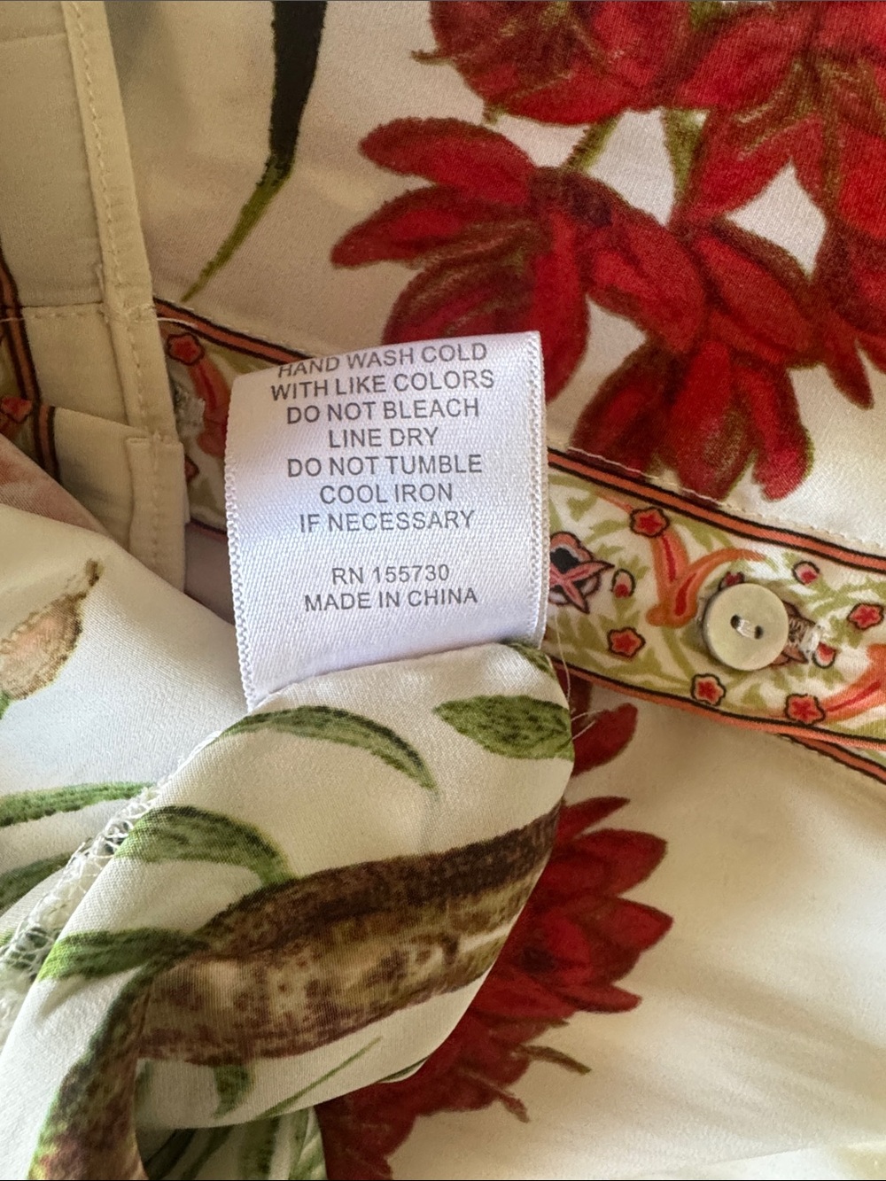 Rose & Olive White Floral Botanical Button-Down Shirt - Picture 7 of 10
